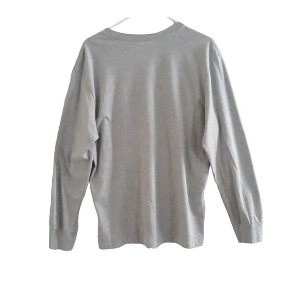 Wrangler Vintage American T Shirt Mens Large Gray Long Sleeve Eagle Wings - Picture 2 of 8